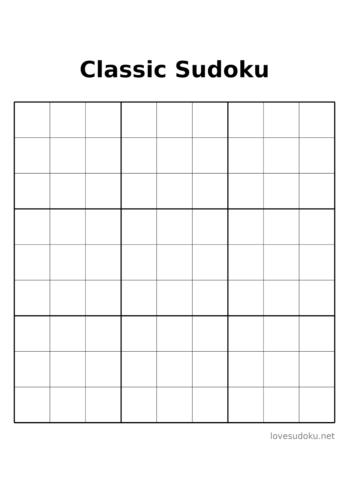 sudoku sheets to print